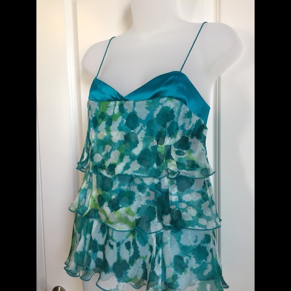 Diane Von Furstenberg Silk Skinny Strap Tank Top - Picture 3 of 10